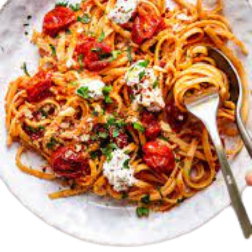 Fresh pasta with tomato sauce(mì ý tươi sốt cà chua)