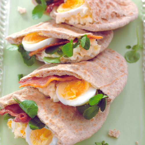 Pita bacon ,egg,(pita ba chỉ ,trứng)